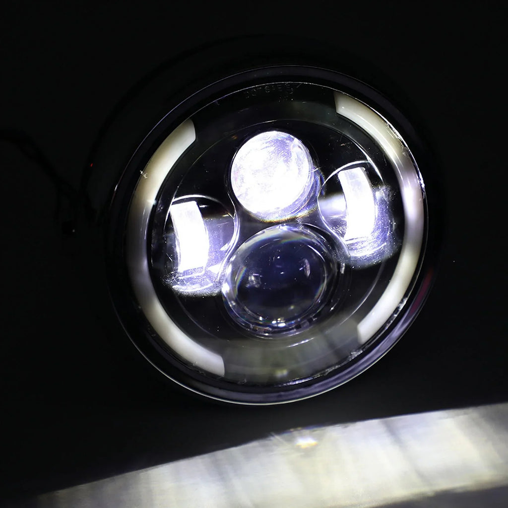 7 Inch  Headlight Hi/Lo Fog Driving  for Motorcycle Dyna Cafe Racer Bobber