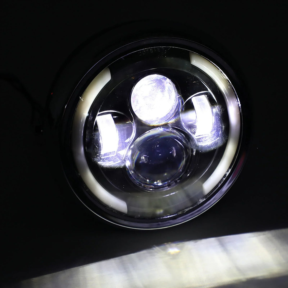 7 Inch  Headlight Hi/Lo Fog Driving  for Motorcycle Dyna Cafe Racer Bobber