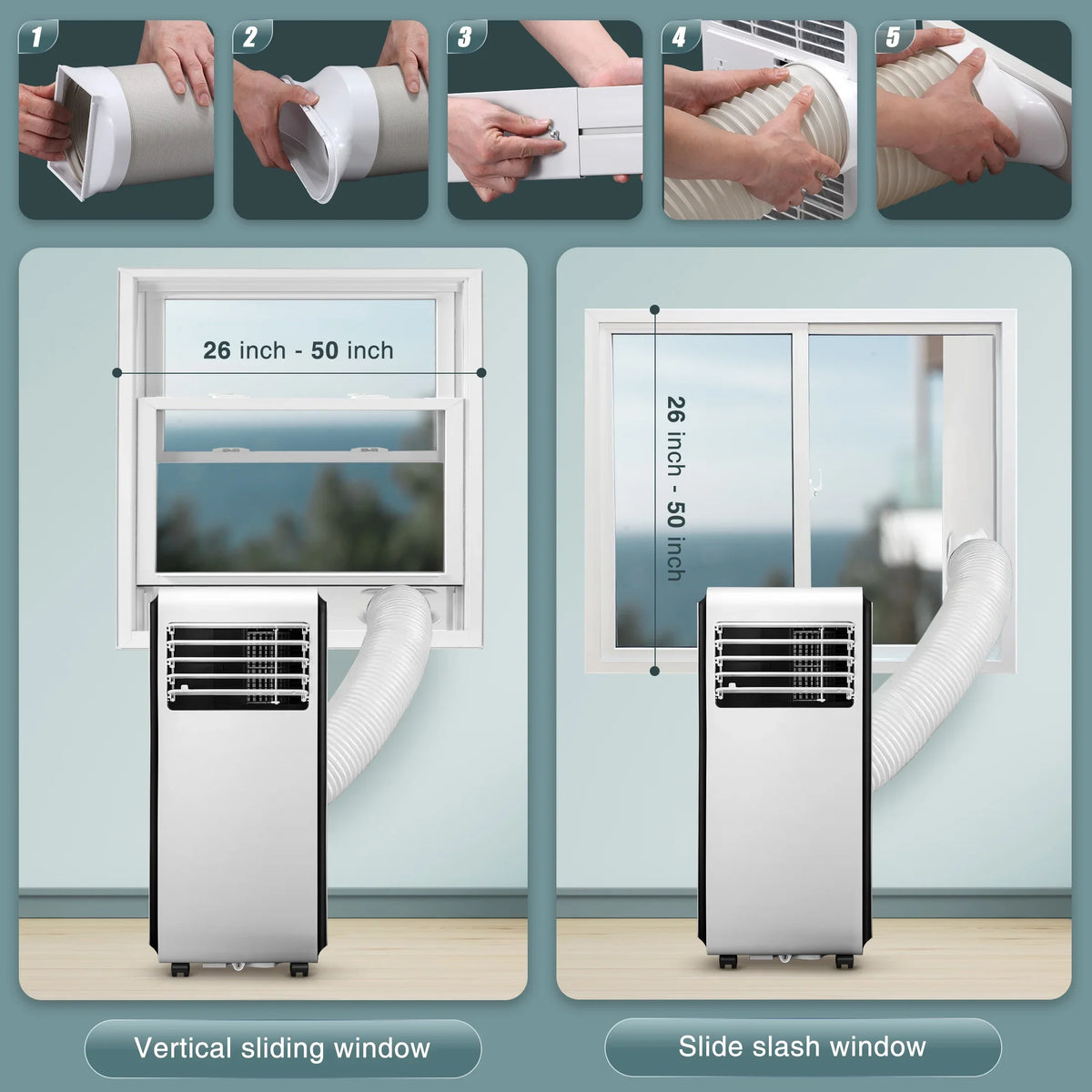 6,000  (10,000  ) Portable Air Conditioner, Dehumidifier, Fan, 3 in 1  with 24-Hour Timer