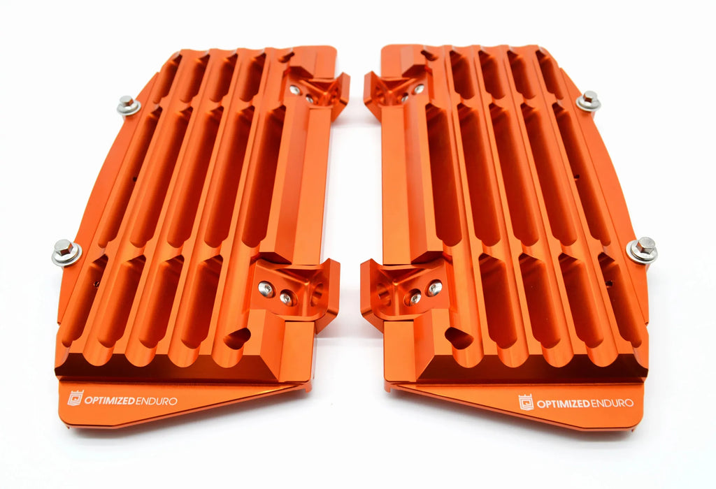 Optimized Enduro Radiator Guards for  2016-2023 (Orange)