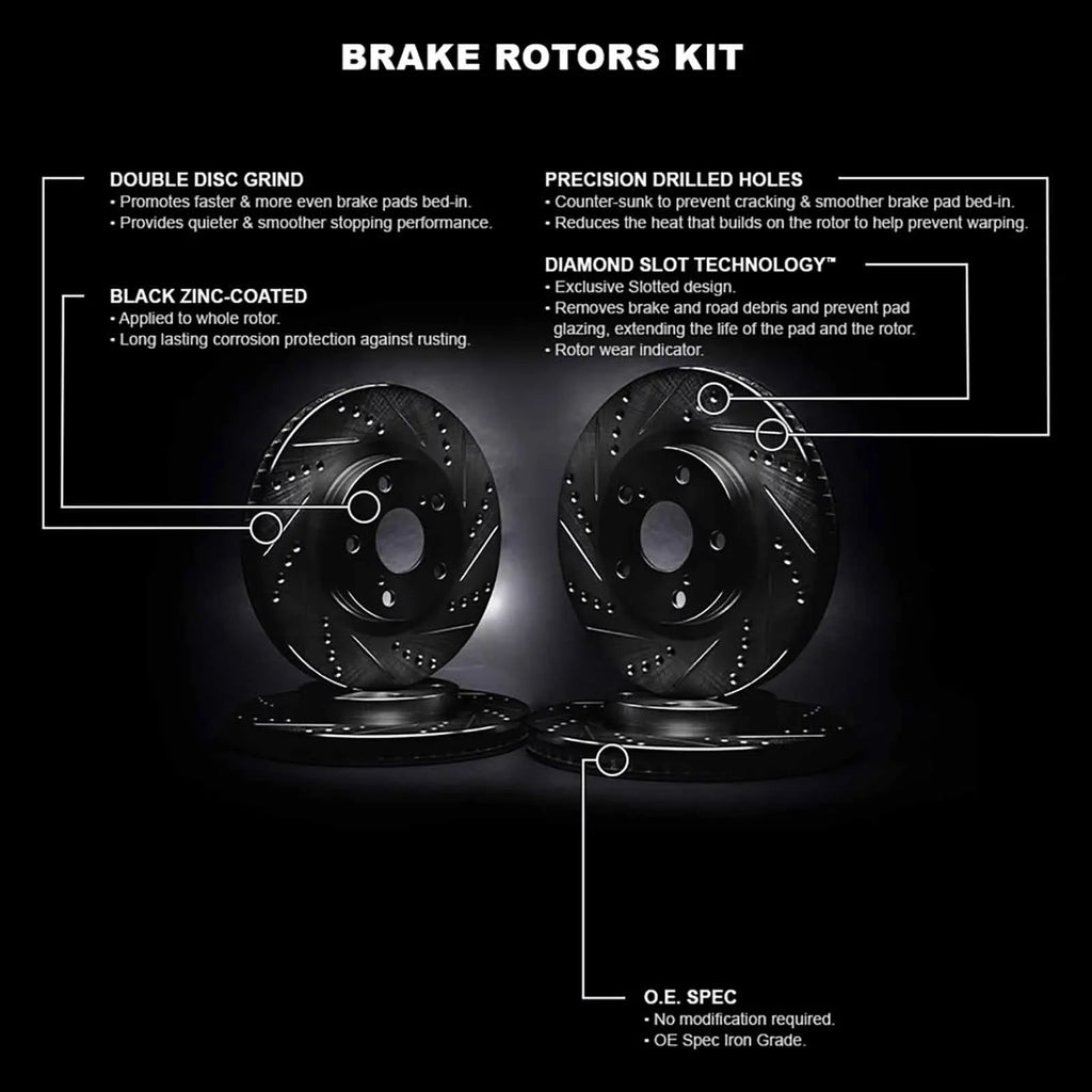 Concepts Whpn2 54245  Concepts Brake Rotor / Black Fits select: 2012  , 2013-2018
