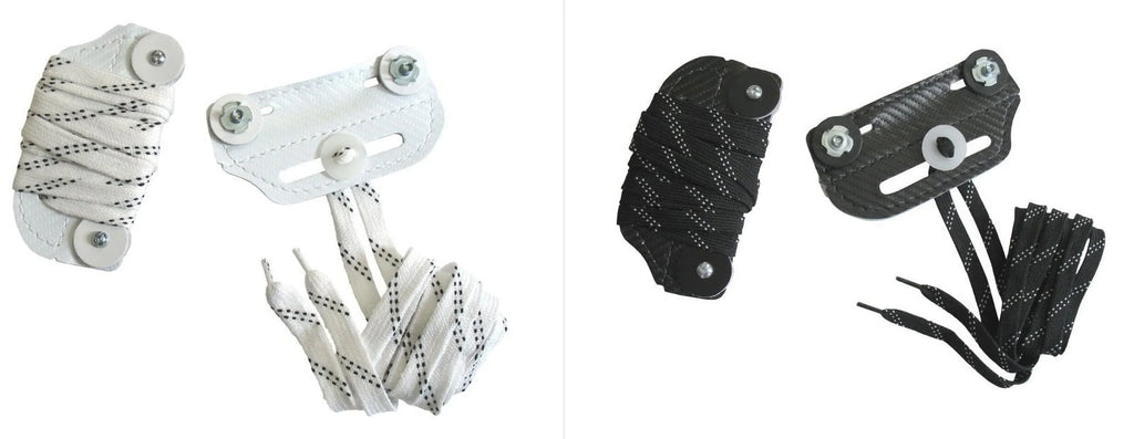 & Sports Hockey Goalie Slider Toe Bridge, Pair - Leather, Nylon Lace, Hardware (Black)