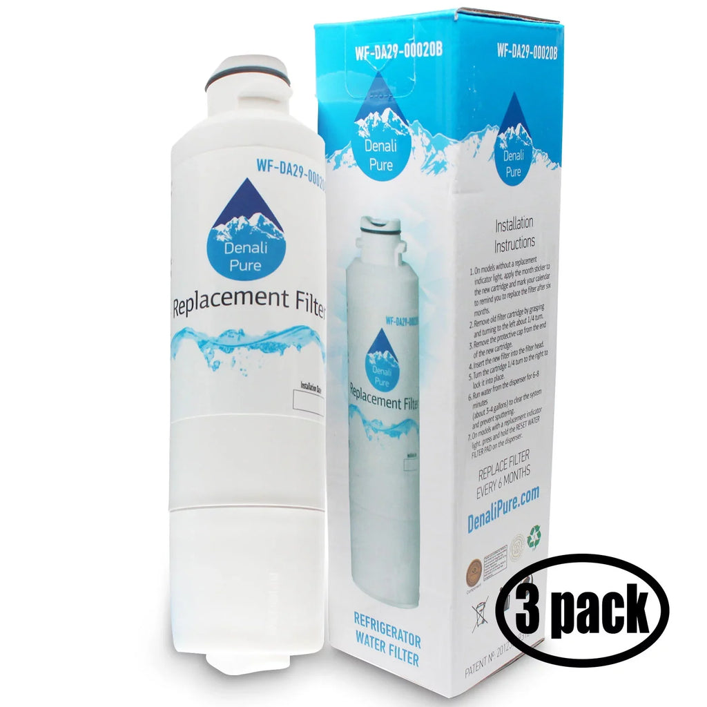 3-Pack Replacement for Samsung /-0001 Refrigerator Water Filter - Compatible with Samsung -00020B, -00020A, - Fridge Water Filter Cartridge