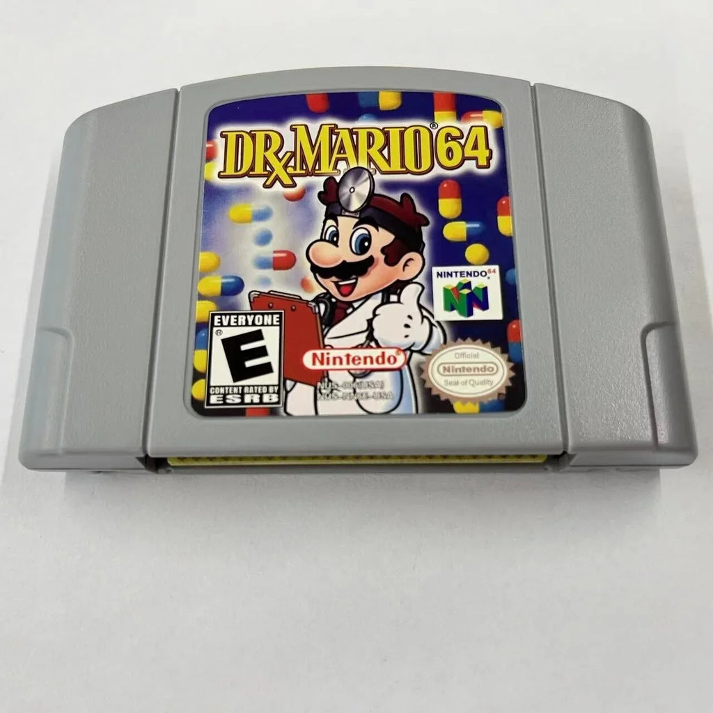 Dr. Mario 64 Video Game Cassette Card for Nintendo  Console ... version -