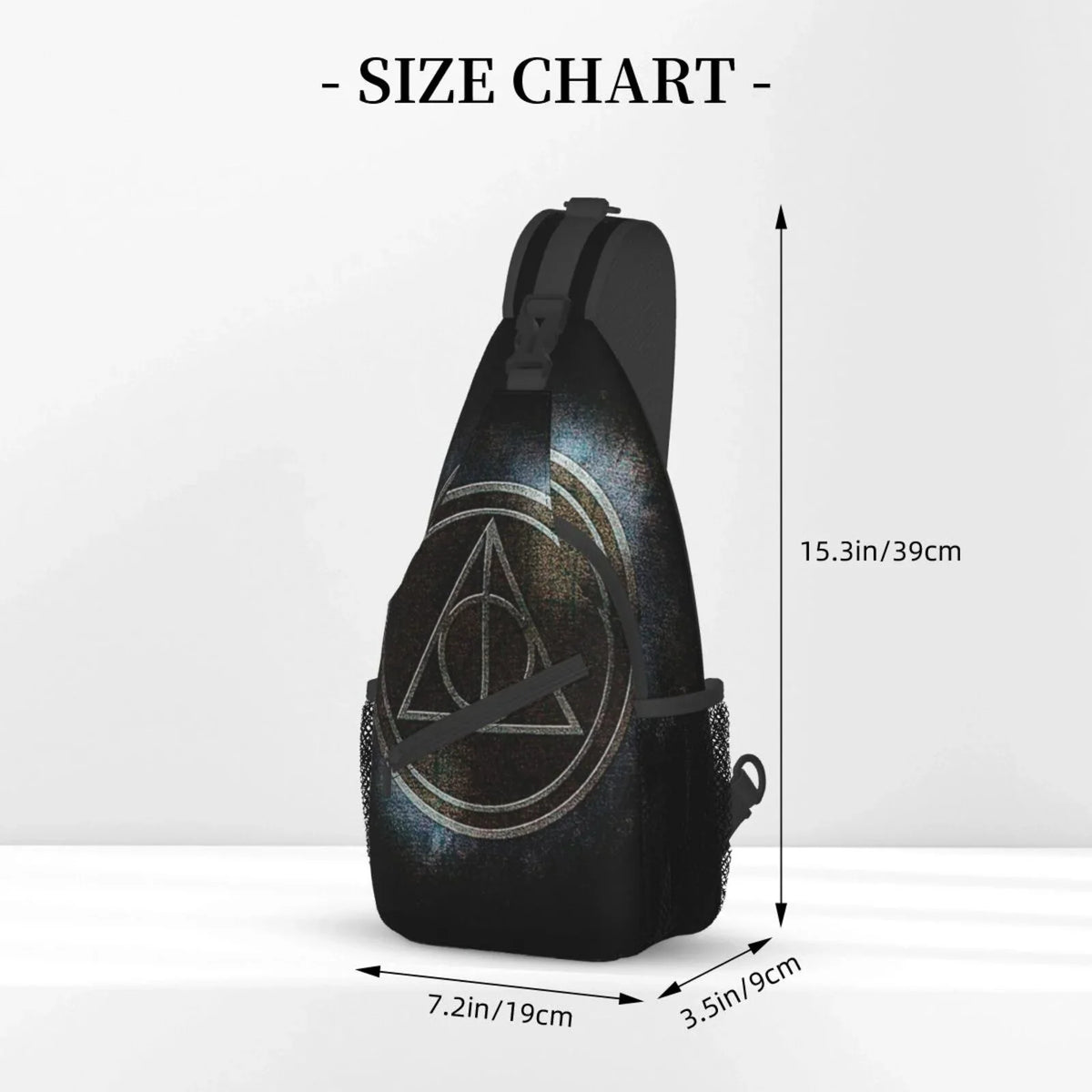 Harry Potter Deathly Hallows Sling Bag Crossbody Backpack Chest Bags Diagonally Travel Daypack For Women Men Adults Teen
