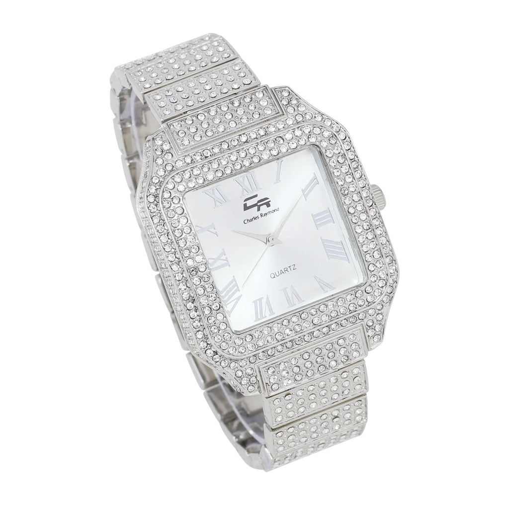 Women's Luxury Crystal Diamonds Iced Out Watch, a True Testament to blinged-Out Beauty and Timeless Glamour ( Classic-)