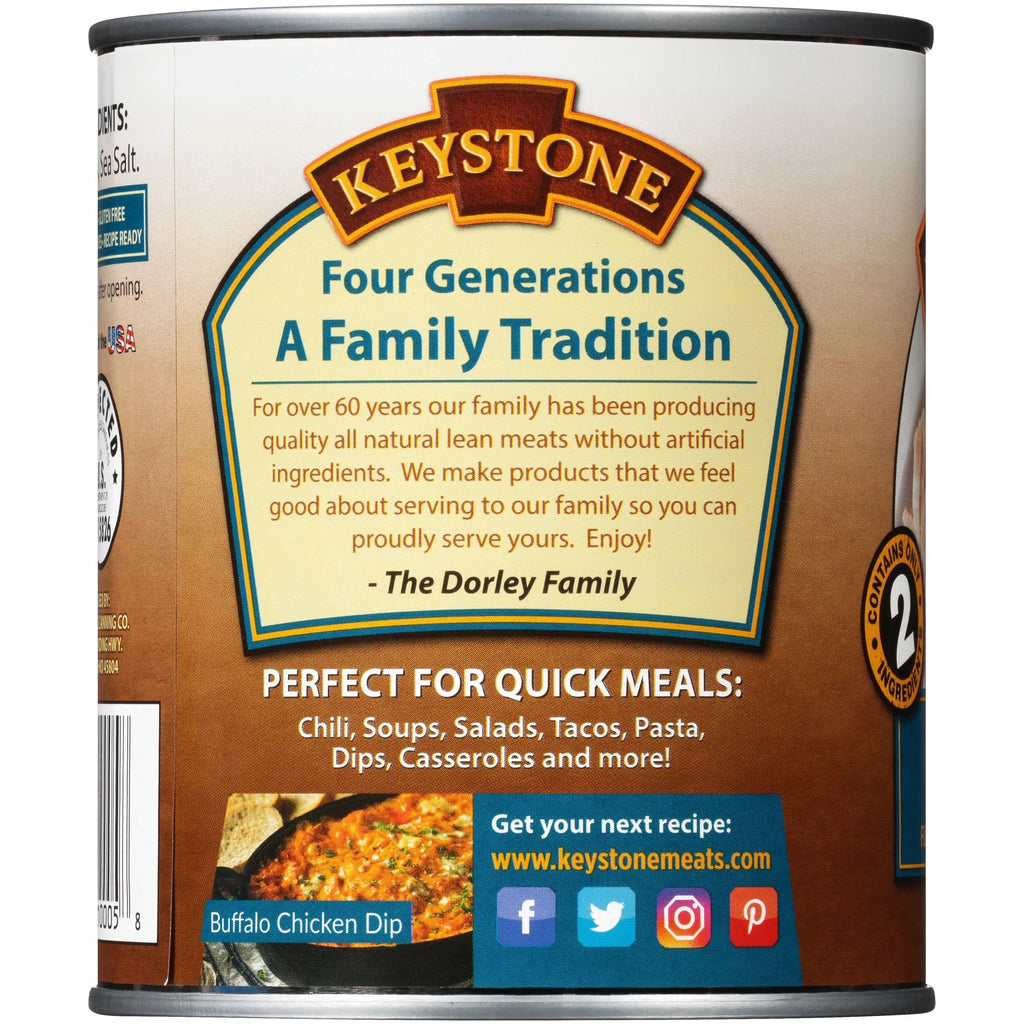 (12 Pack) Keystone All Natural Chicken 28 oz Can  Emergency Survival Food For Camping Hiking and Backpacking Ready to Eat- Pack of 12 Cans