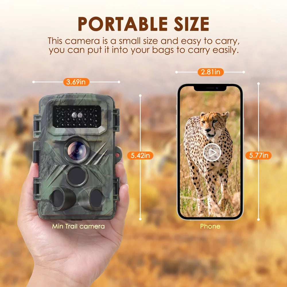 32MP 1080P Outdoor Trail Camera Field Detection Infrared Camera 2.0 Inch  Color Display Day Night Use Hunts Night-Visions Camera  Waterproof