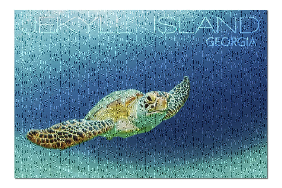 Jekyll Island, Georgia, Sea Turtle (19x27 inches, Premium 500 Piece Jigsaw Puzzle for Adults and Family, Made in )