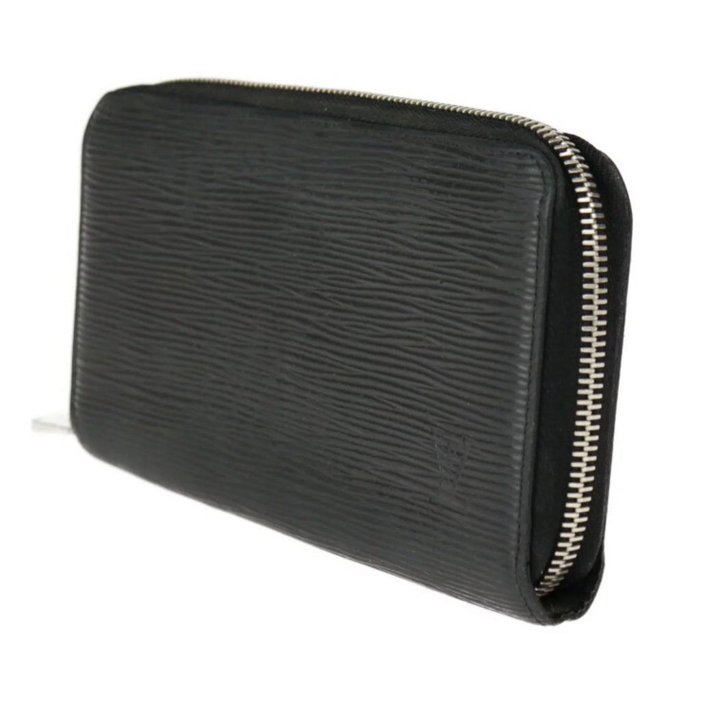 Pre-Owned   Louis Vuitton Zippy Wallet Long  Epi Leather Black Silver Hardware Round Zipper (Good)