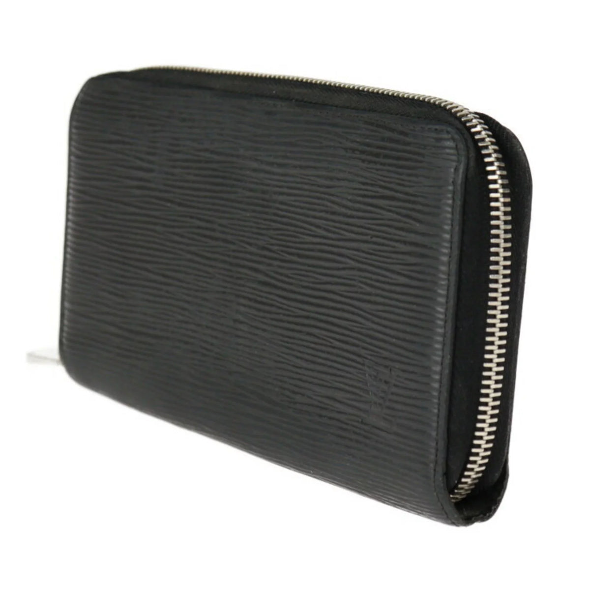 Pre-Owned   Louis Vuitton Zippy Wallet Long  Epi Leather Black Silver Hardware Round Zipper (Good)