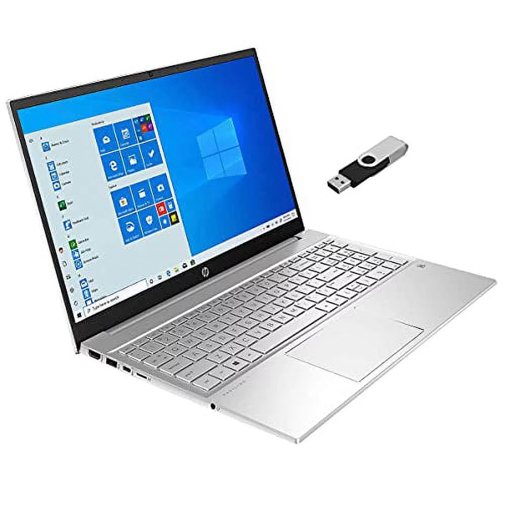 2021  Pavilion 15.6in  Touchscreen Laptop 11th Gen 4-Core Intel i5-1135G7 16GB  512GB NVMe  Iris Xe Graphics Backlit Keyboard Windows 10 Home w/  32GB  Natural Silver 15-