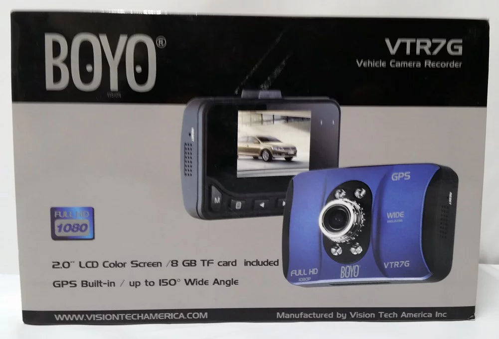 Full  Dash Cam "Black Box" Recorder with Built-in  and 2.0"  Display