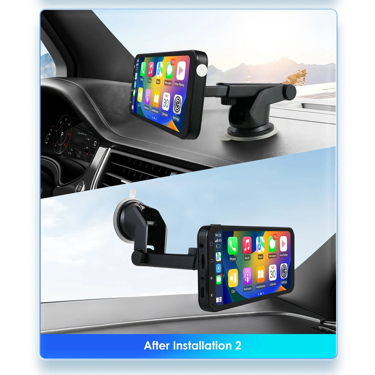 Ossuret 6.25" Touchscreen Bluetooth 360° Adjustable Car Stereo Radio Receiver  Navigation Audio With Wireless Apple Carplay Android Auto Support Backup Camera