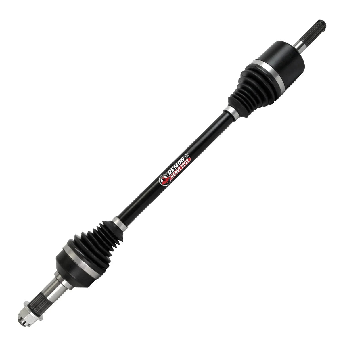 Demon Powersports Front Left Heavy Duty Axle (2016-23) Can Am Defender ///Max, Made of 4340 Chromoly Steel, Dual Heat Treated High Strength, Gives Wider Angles & in Molybdenum Grease