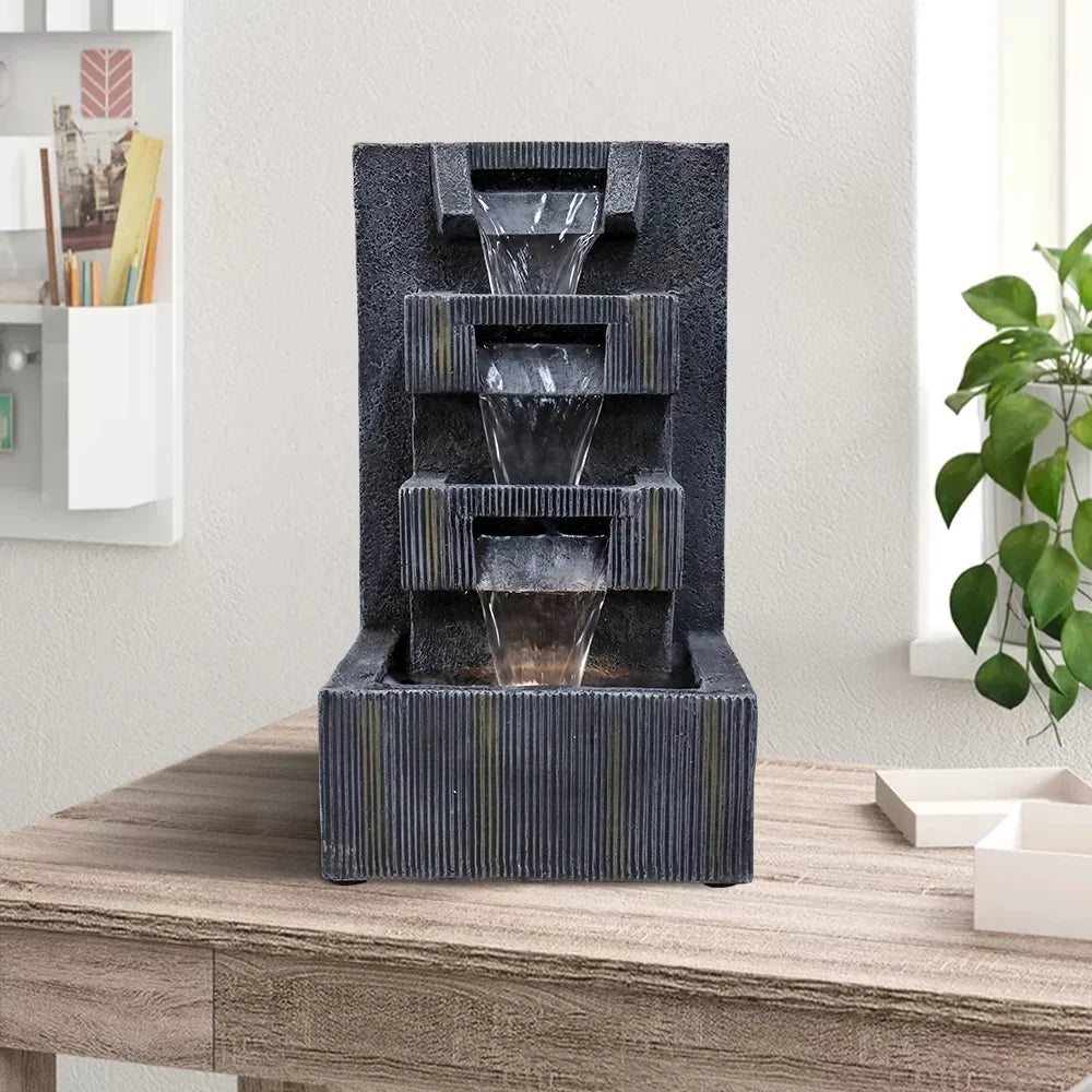 Tabletop Water Fountain - Grey - Soothing Sounds &  Ambiance