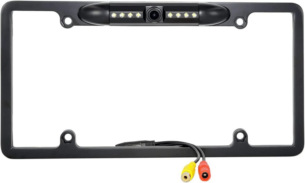 Absolute Backup Camera Rearview License Plate Frame for   - Black