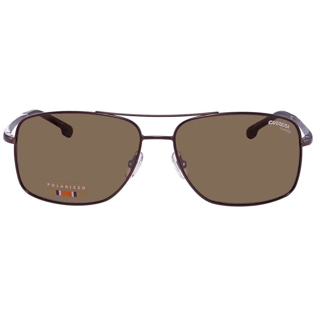Carrera Polarized Bronze Rectangular Men's Sunglasses  8040/ 009Q/ 60