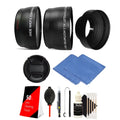 52mm Fisheye Telephoto & Wide Angle Lens + Rubber Hood Accessory Kit for Nikon