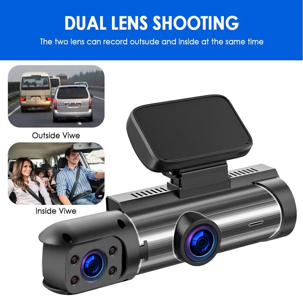 · Dash Cam - Ensure Your Road Safety with Dual Lens Front and Inside Recording