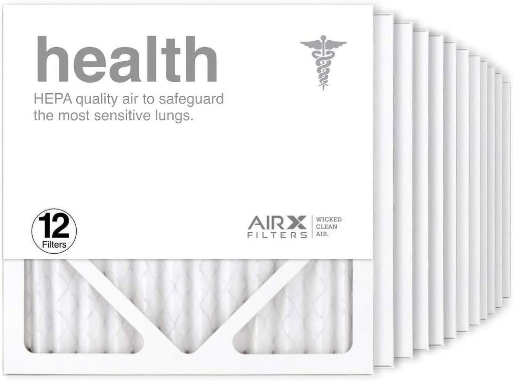 12X12x1 Air Filter  13 Pleated   Furnace Air Filter, Health 12-Pack, Made In The