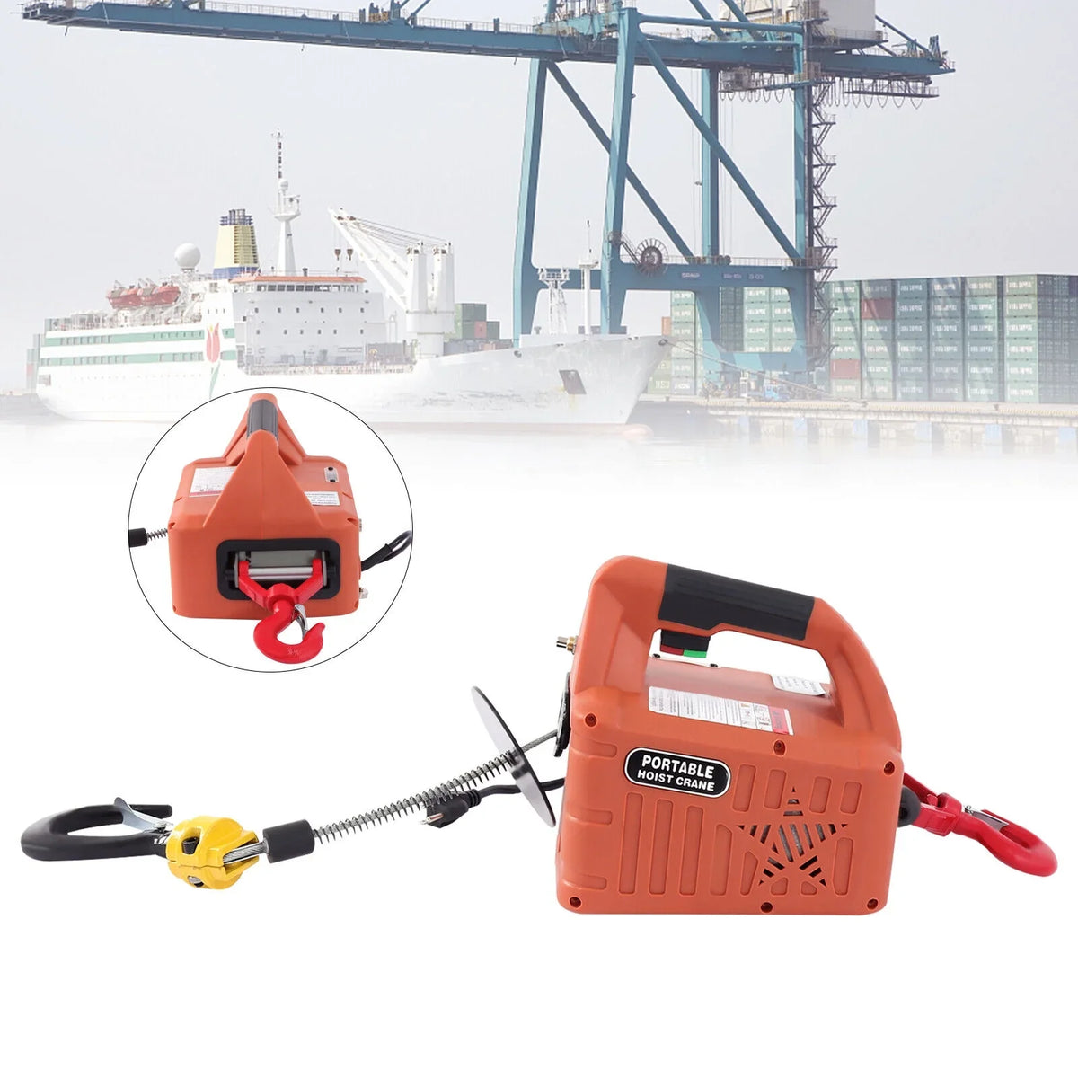 ZhdnBhnos 110V 1100  3-in-1 Electric Hoist Winch Portable Crane Lift Kit Wireless Remote Control
