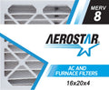 Aerostar 16x20x4   8, Pleated Air Filter, 16 x 20 x 4, Box of 6, Made in the
