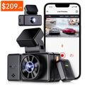 Vantrue  3 Channel 2.5K WiFi Dash Cam Front and Rear Inside, 3 Way Triple  Dash Camera 1944P+1080P+1080P with   Night Vision, Voice Control, 24 Hours Parking Mode, Support 512GB Max