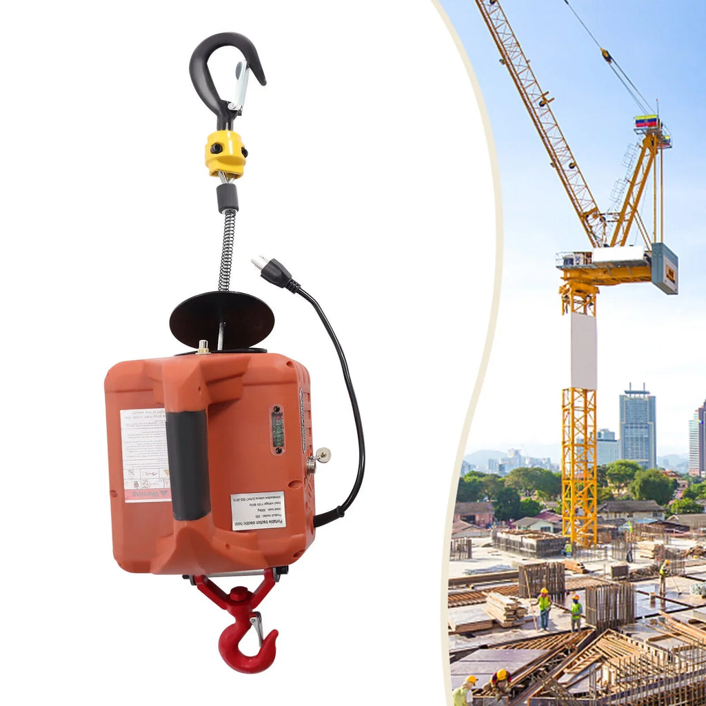 ZhdnBhnos 110V 1100  3-in-1 Electric Hoist Winch Portable Crane Lift Kit Wireless Remote Control