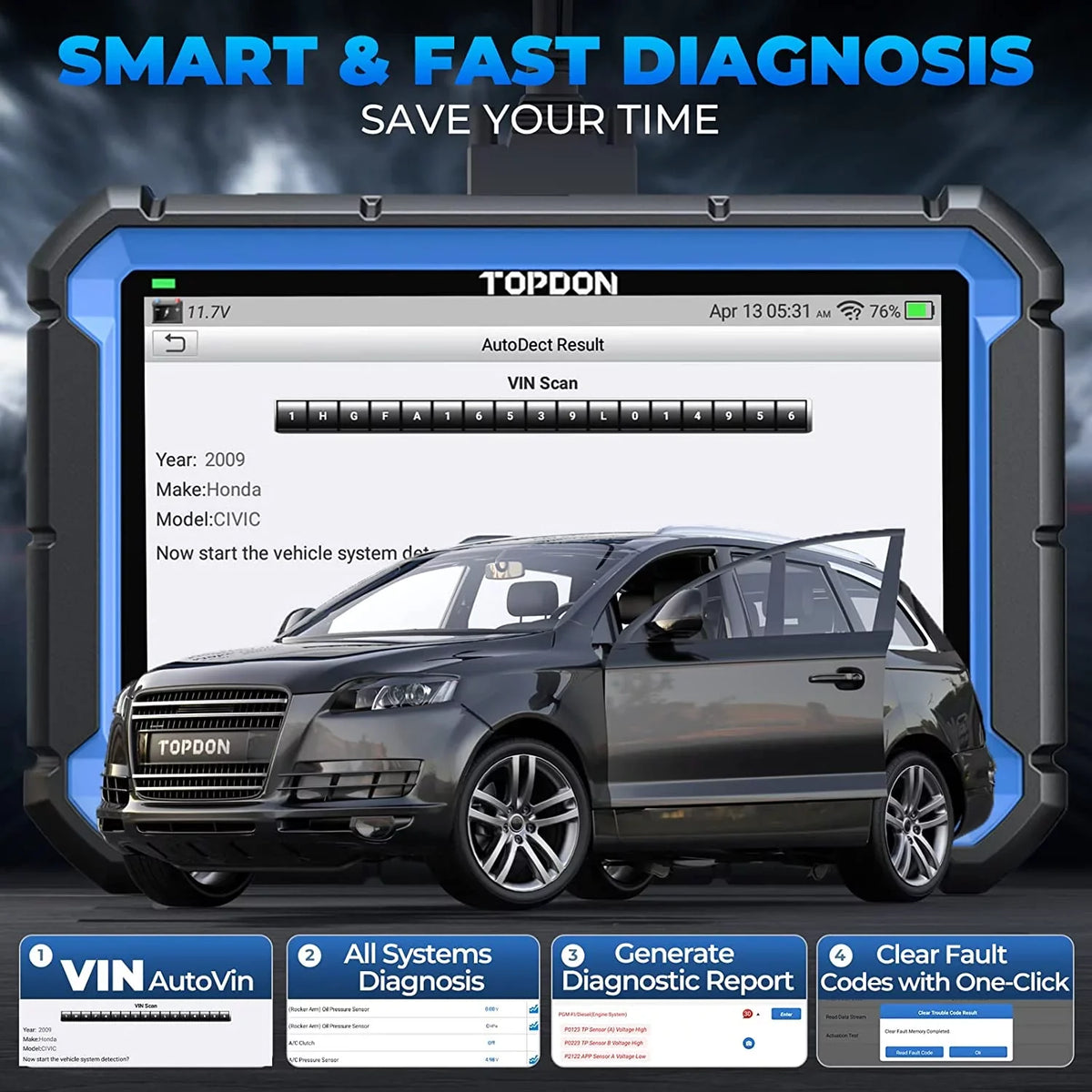 ArtiDiag Pro Car Diagnostic Scan Tool, Online-Coding & -Level Full Systems Diagnosis, 31+Maintenance  Scanner 2-Year Free Update