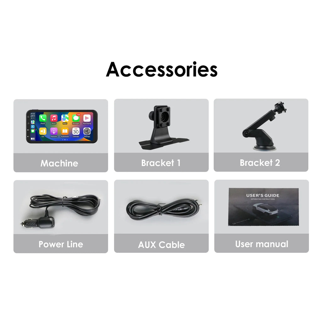 Ossuret 6.25" Touchscreen Bluetooth 360° Adjustable Car Stereo Radio Receiver  Navigation Audio With Wireless Apple Carplay Android Auto Support Backup Camera
