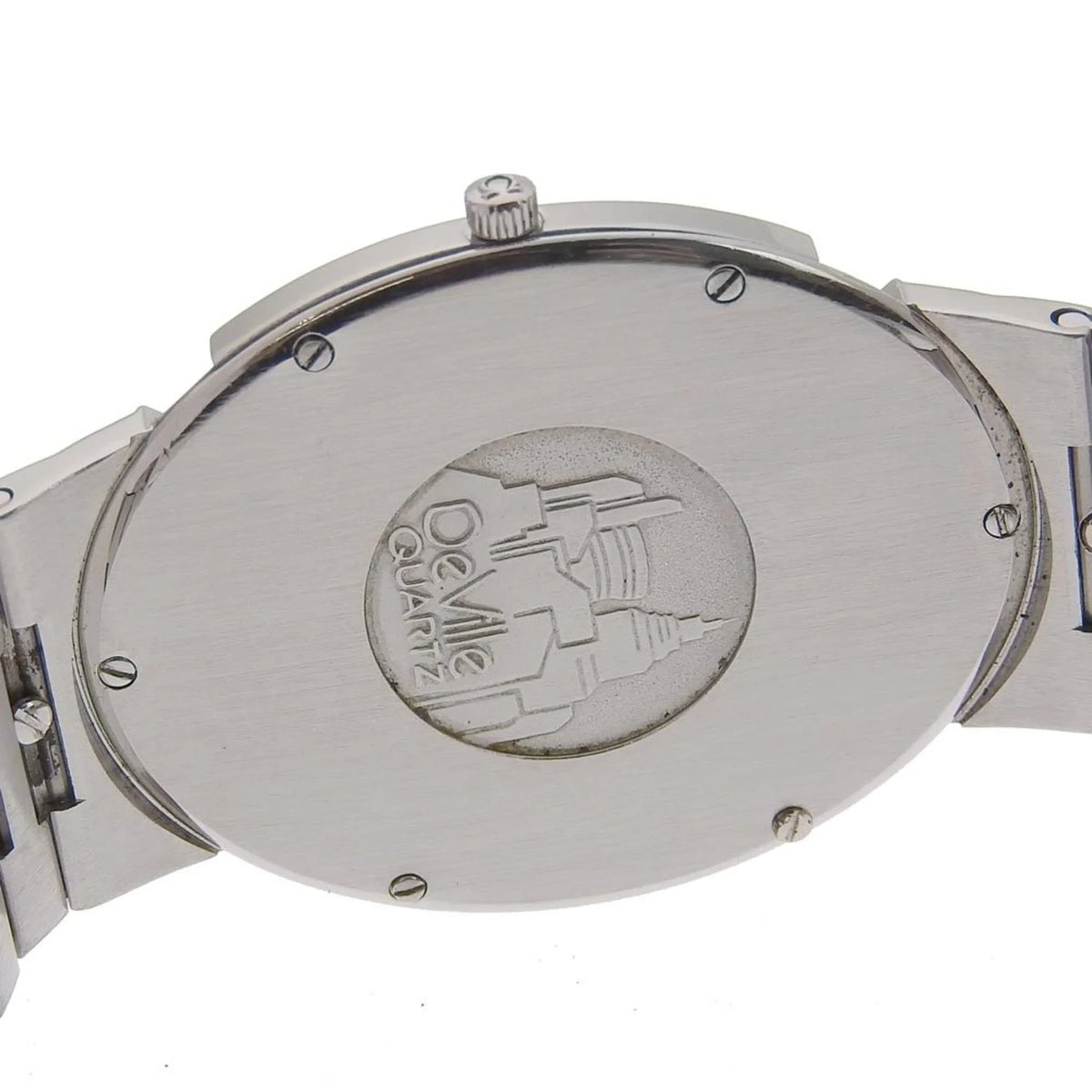 Pre-Owned Omega  De Ville Watch Stainless Steel Swiss Made Silver/Gold Quartz Silver Dial Boys (Fair)