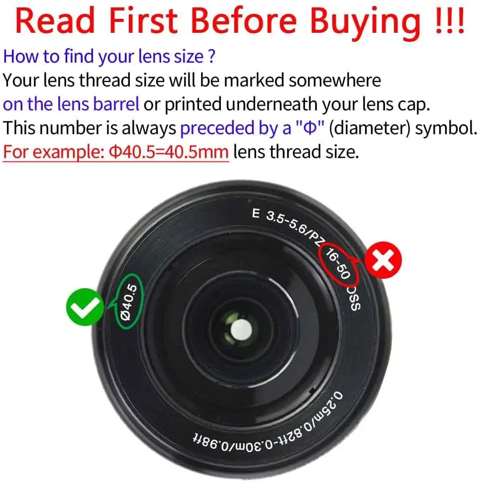 40.5mm Snap-on Lens Cap Cover with Keeper for Sony -Mount 16-50mm .5-5.6 Lens for Sony Alpha a6600 a6500 a6400 a6300