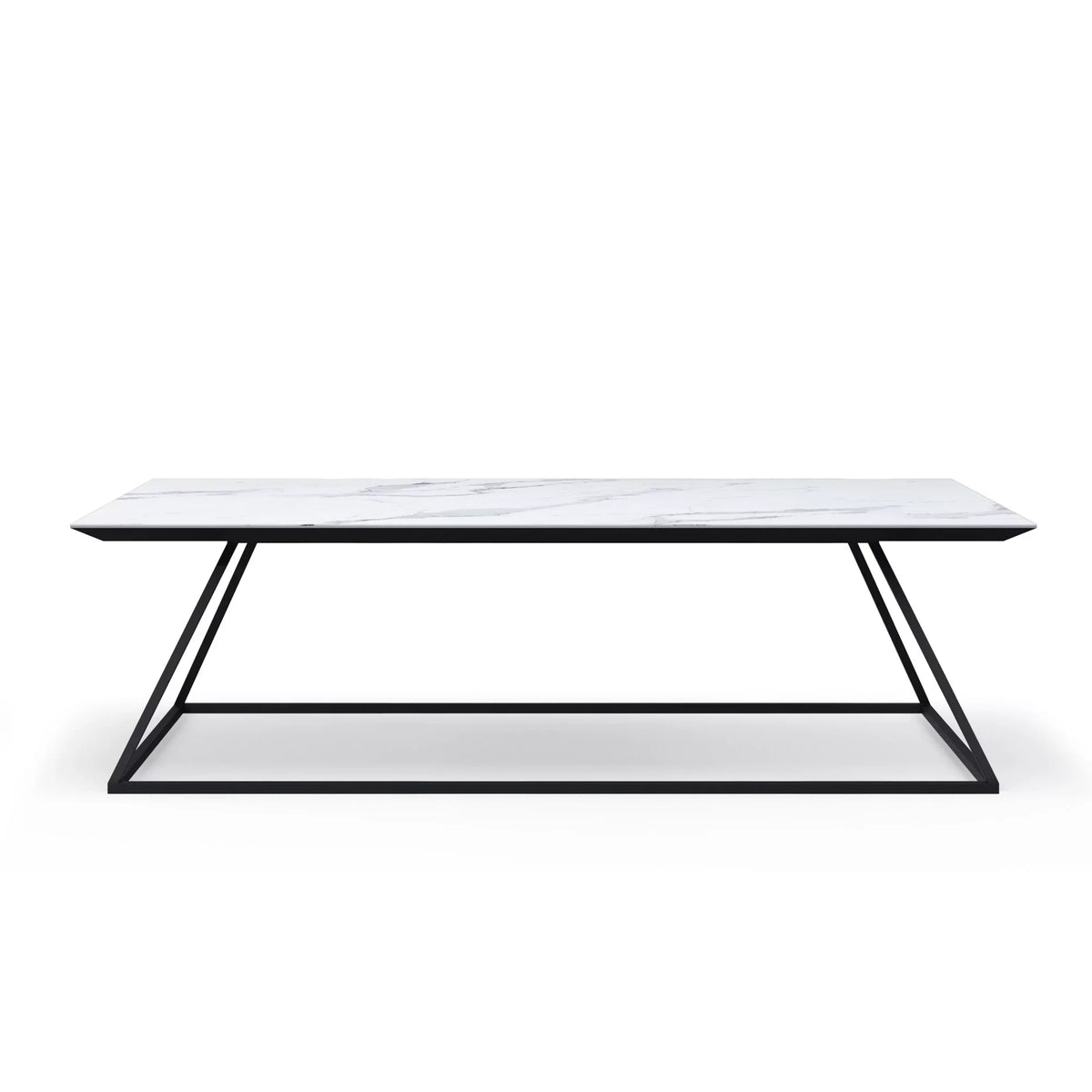 '-Modern  Savvy Modern White Carrara Coffee Table