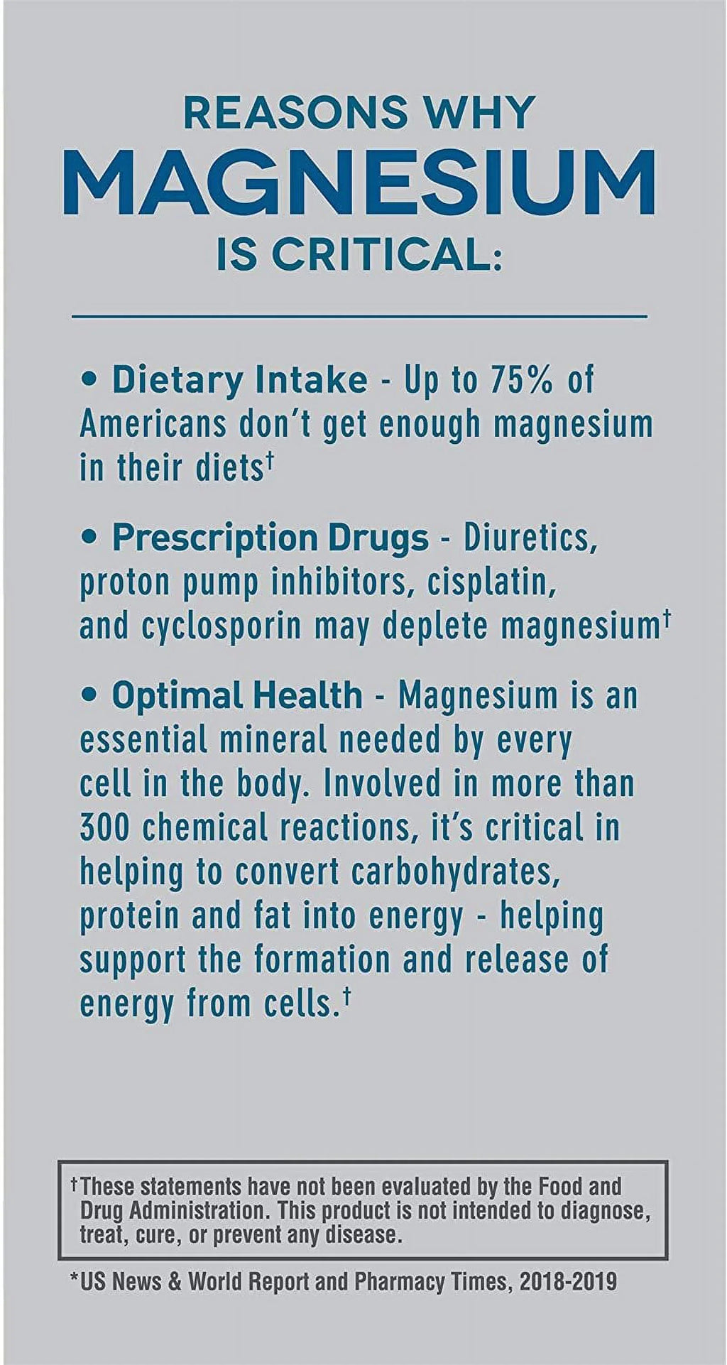 MagOx 400 Magnesium Oxide Dietary Supplement Most Concentrated form of Magnesium 120 Tablets