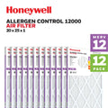 Honeywell 20x25x1  12 Pleated  Furnace Air Filter- 12 Pack