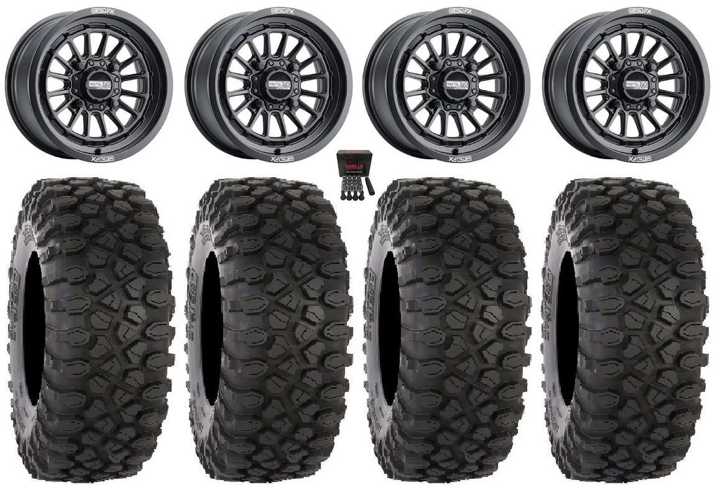 MetalFX Delta 15" Wheels Black 33"  Tires Polaris   1000 /   / Ranger  900/1000