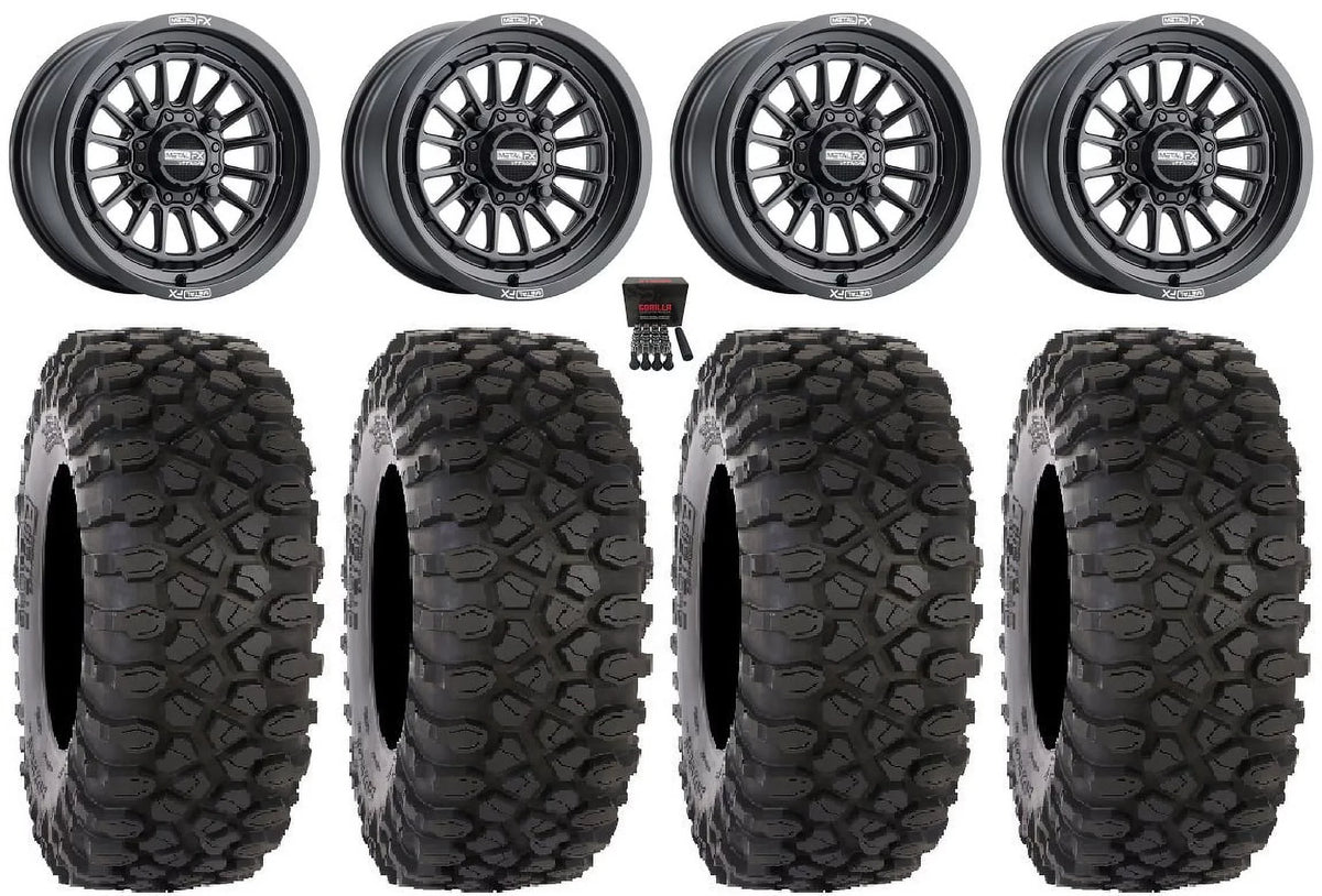 MetalFX Delta 15" Wheels Black 33"  Tires Polaris   1000 /   / Ranger  900/1000
