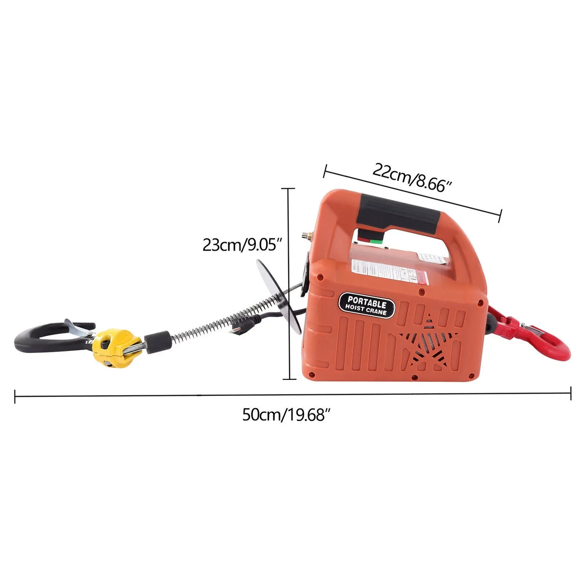 ZhdnBhnos 110V 1100  3-in-1 Electric Hoist Winch Portable Crane Lift Kit Wireless Remote Control