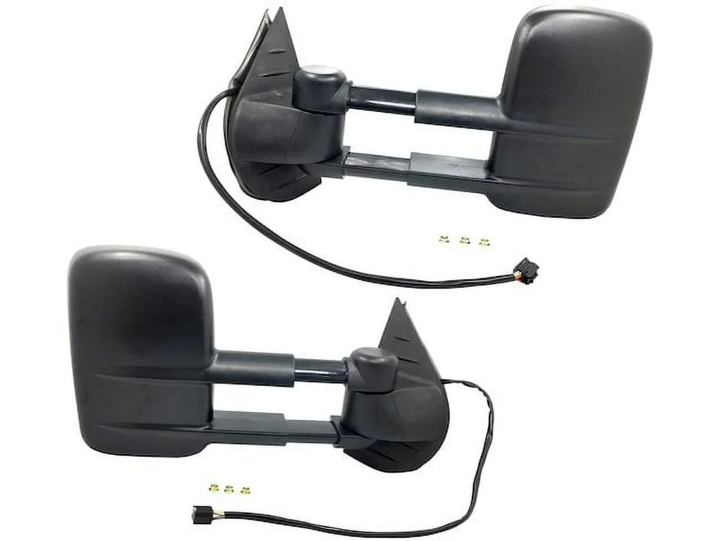 Mirror Set - Compatible with 2007 - 2014 Chevy Silverado 3500  2008 2009 2010 2011 2012 2013