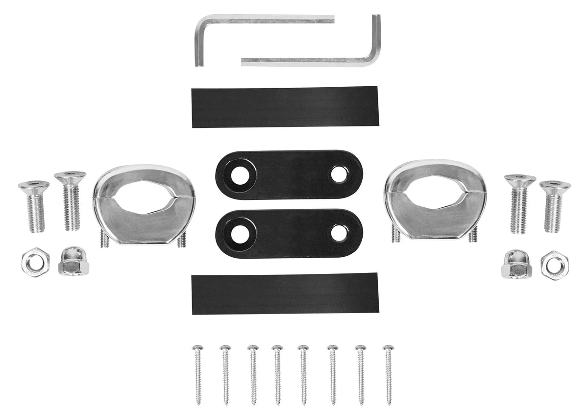 (2) Rockville  4" Chrome Swivel Aluminum Motorcycle Handlebar Speaker Pods