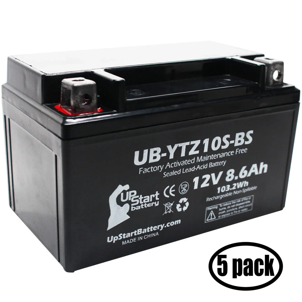 5-Pack UpStart Battery Replacement for 2011 Yamaha  800CC Factory Activated, Maintenance Free, Motorcycle Battery - 12V, 8.6Ah, --
