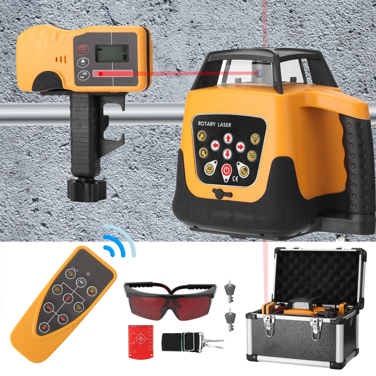 Carevas Self Levelling Machine,Modes Speed Adjustable 635nm Red Line Adjustable Level 500m Line Modes Speed Red Line Modes 500m Distance Solinder dsfen Rookin  Daseey