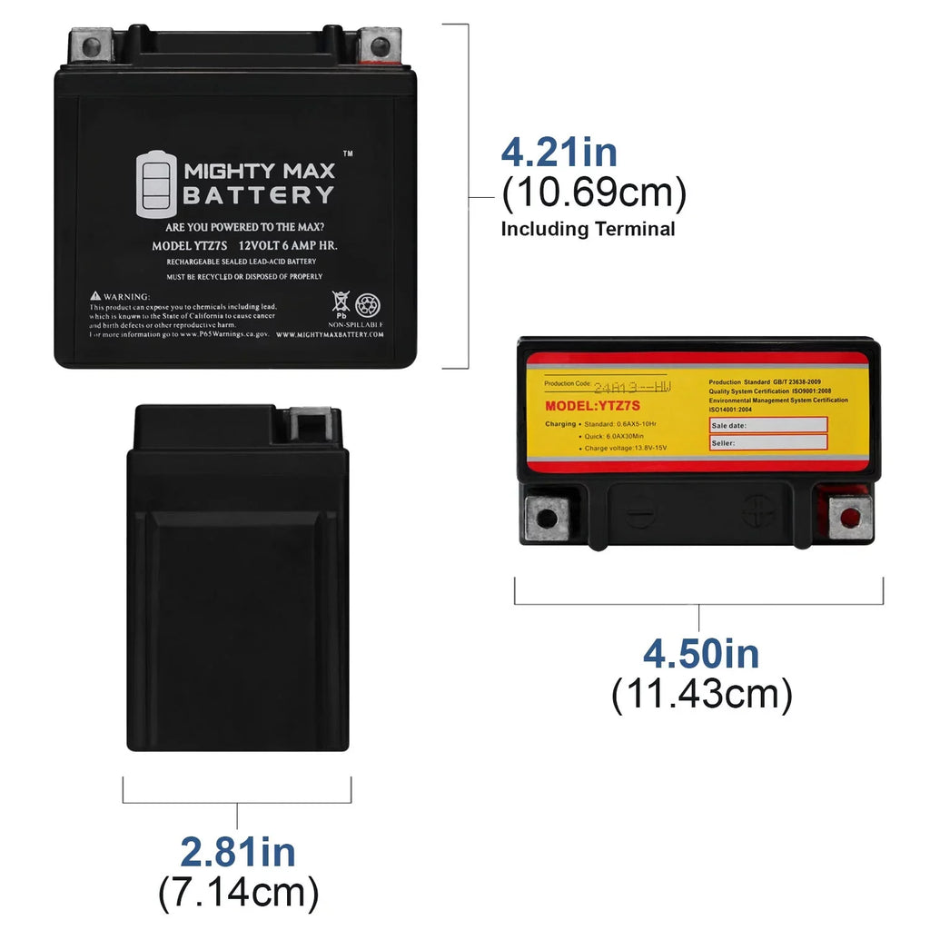 12V 6AH Replacement Battery designed for with  505   2008-2012 + 12V 1Amp Charger