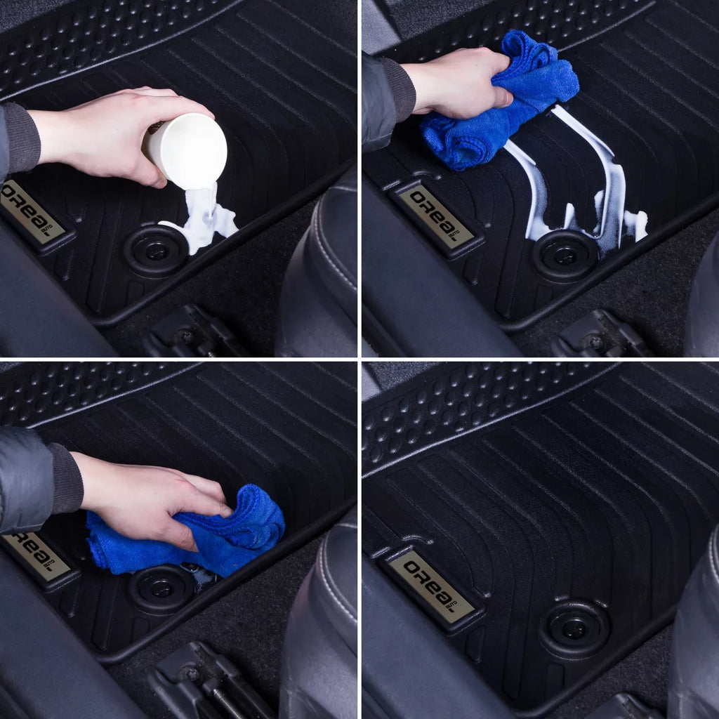 Black Floor Mats Liners Replacement for Genesis  2022 2023 Heavy Duty All Weather Protection Front Rear Car Carpet Custom Fit Durable Odorless