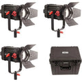 Boltzen 100W Fresnel Focusable  Bi-Color 3-Light Kit
