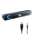 Carevas -111 Computer Speaker  Wired Powerful Bar Stereo Subwoofer Bass Speaker Surround Sound Box for  Laptop Phone Tablet