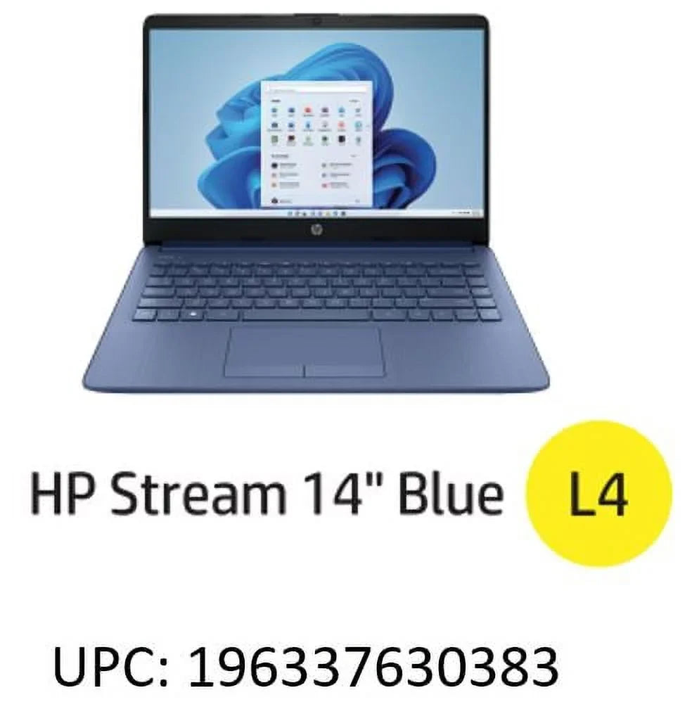 Restored  14-cf2111wm Stream 14"  Celeron  1.1GHz Intel  Graphics 600 4GB  64GB  Win 11 Home Blue (Refurbished)