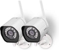 Zmodo 2 Pack Wireless Security Camera System Smart Outdoor WiFi  Cameras Night Vision Plug-In, Compatible with Alexa