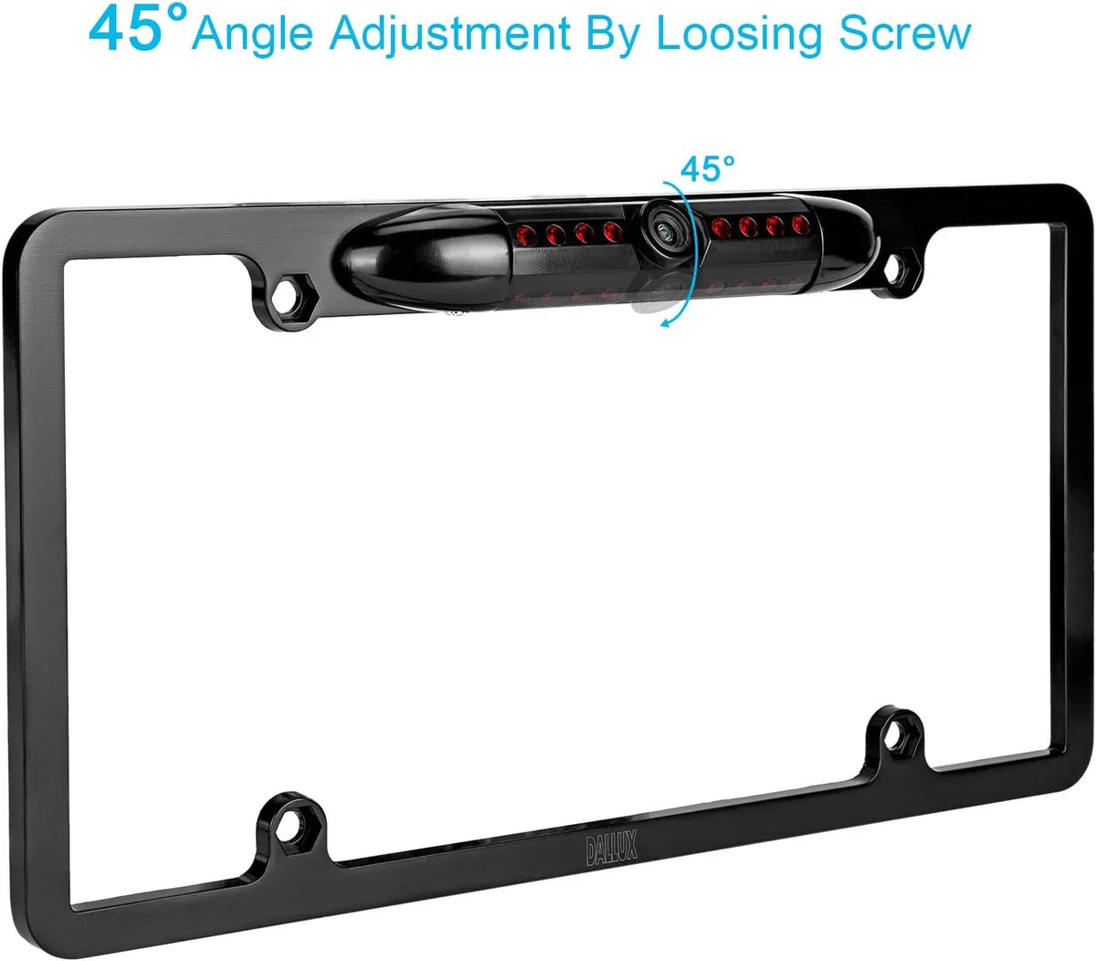 Absolute Backup Camera Rearview License Plate Frame for   - Black